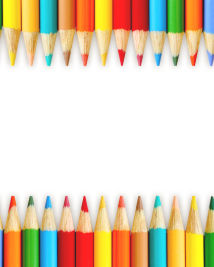Row of Colored Pencils