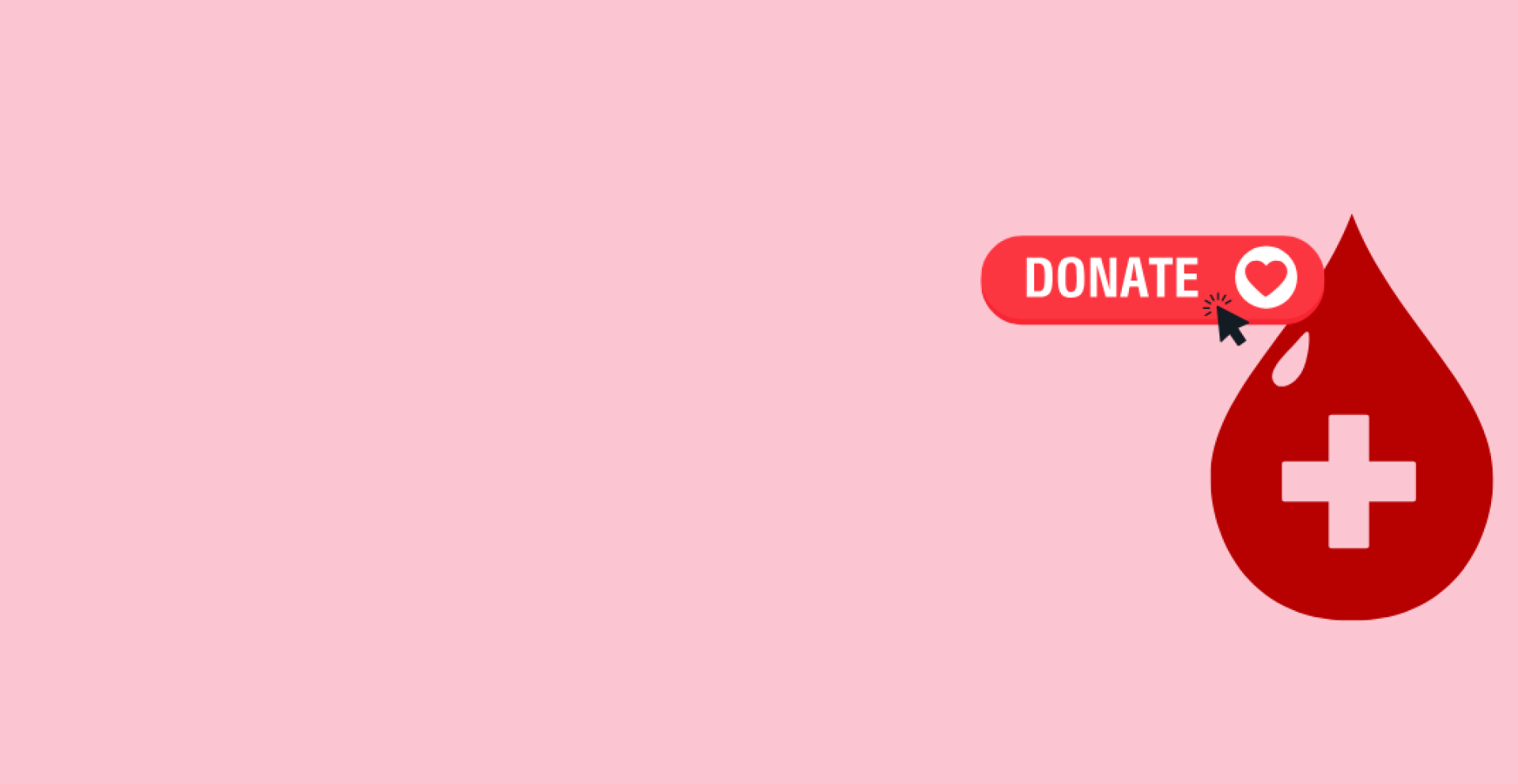 Drop of Blood with Donate Button