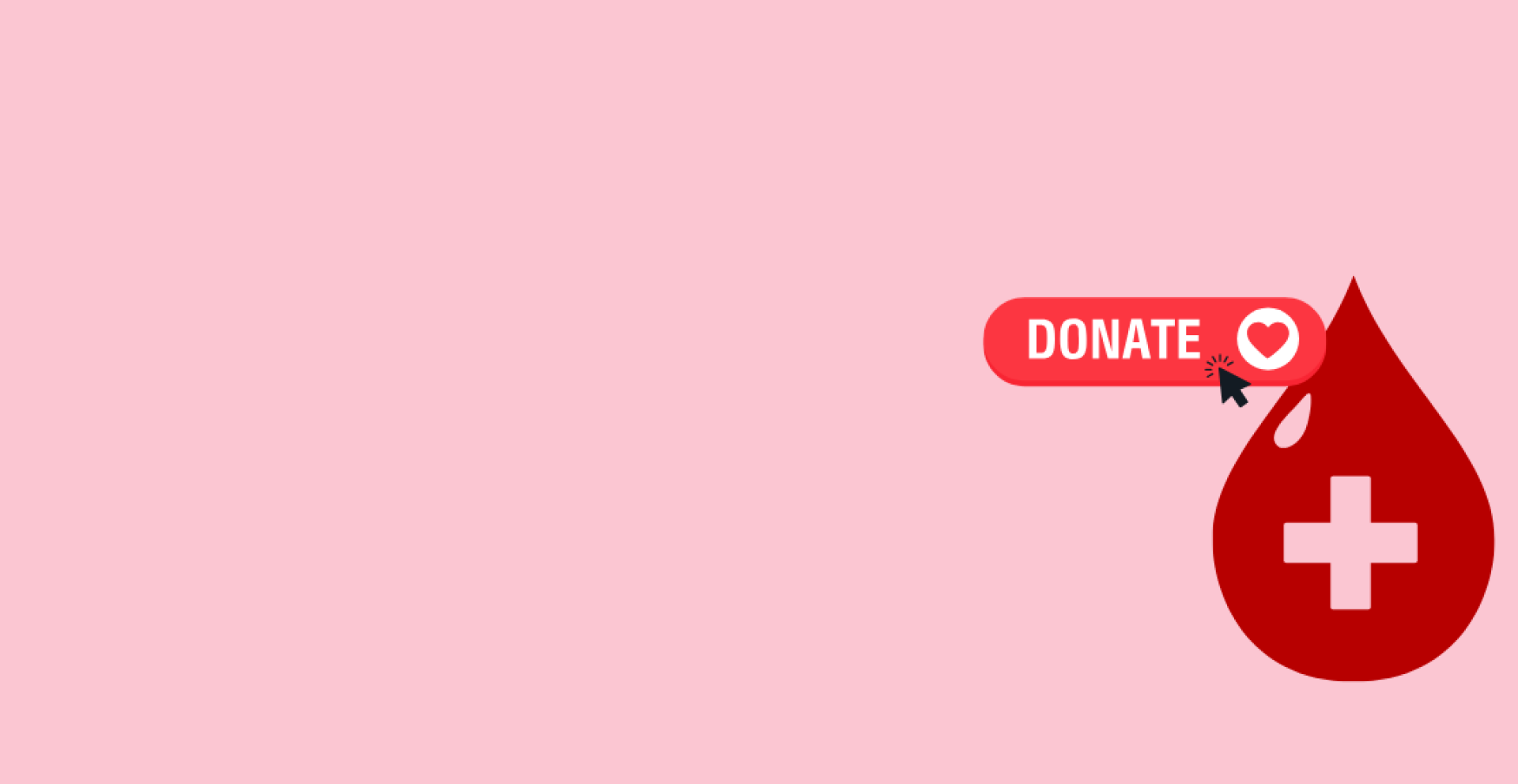 Drop of Blood with Donate Button