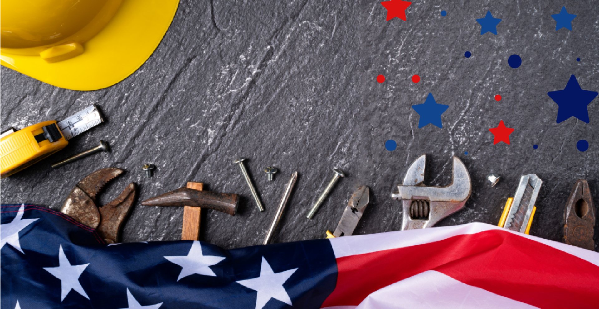 American Flag and Tools