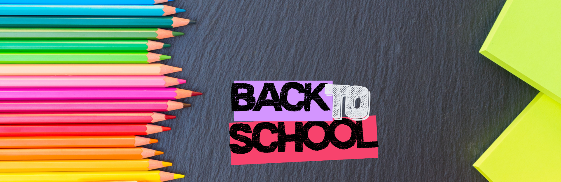 Chalkboard with the words back to school