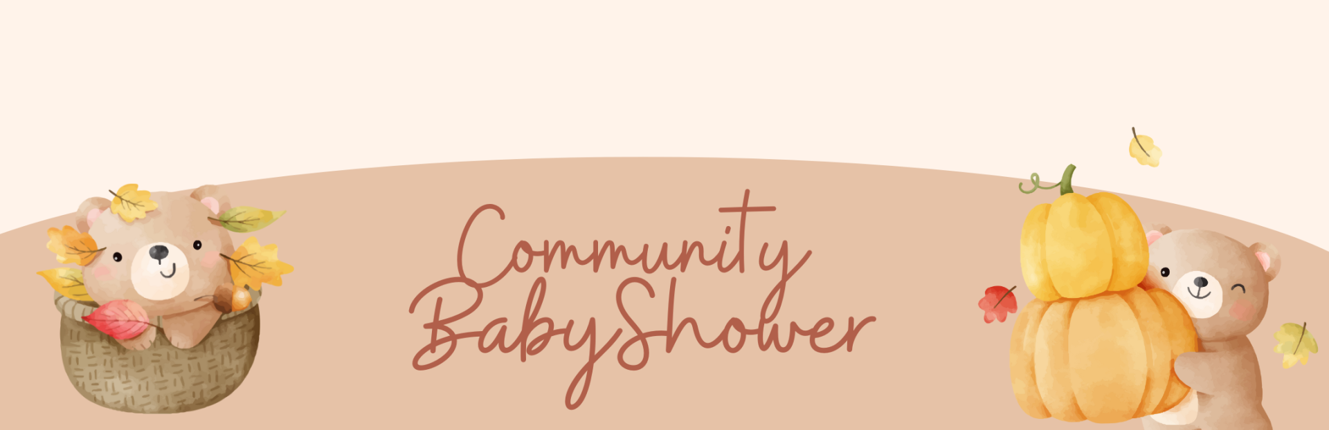 Community Baby Shower with Bear drawings