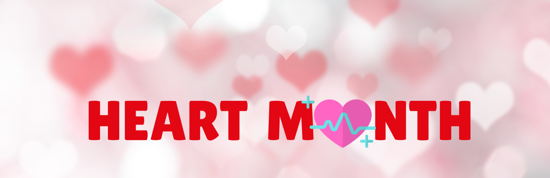 Heart Month over heart background
