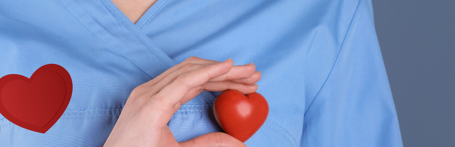 Nurse with Red Heart on Pocket
