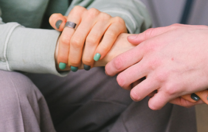 Hands offering support