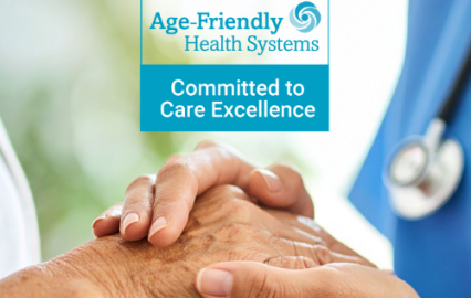 Age Friendly Health Systems Logo with hands
