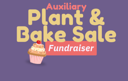 Auxiliary Plant and Bake Sale Fundraiser Logo