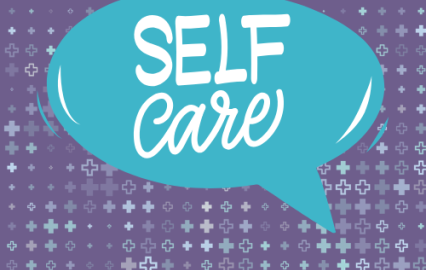 Self Care in Text Bubble
