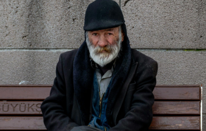 Man sitting on bench
