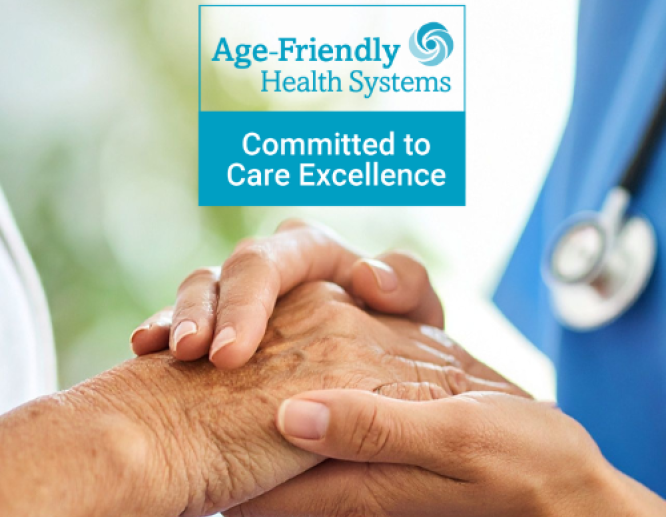 Age Friendly Health Systems Logo with hands