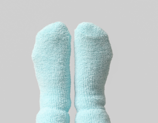 feet in socks