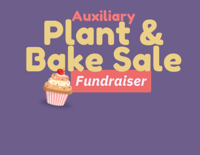 Auxiliary Plant and Bake Sale Fundraiser Logo