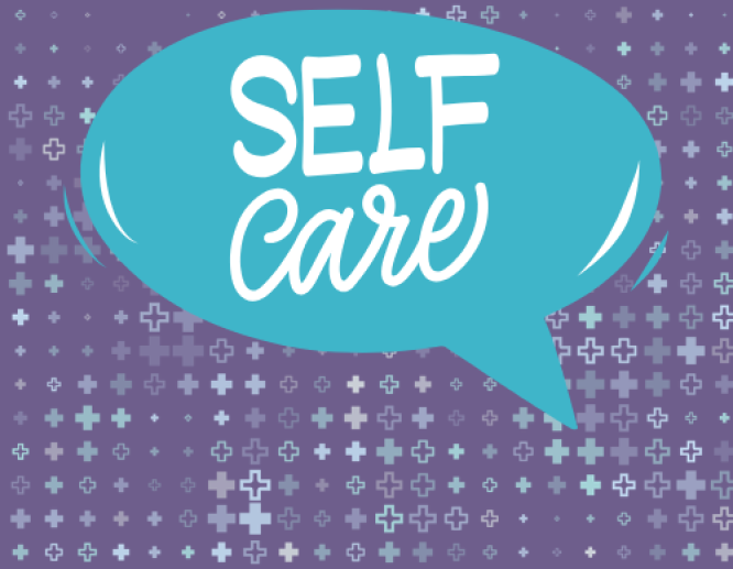 Self Care in Text Bubble