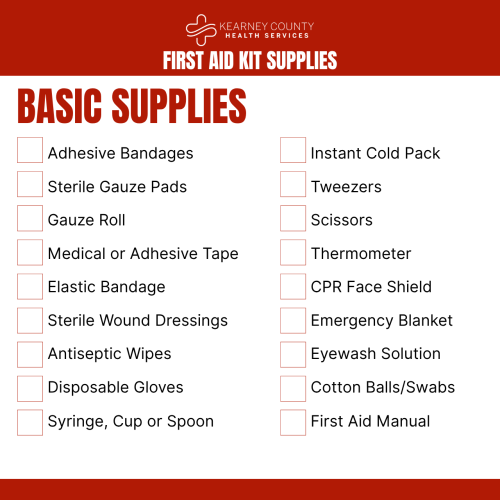 Basic First Aid Supplies
